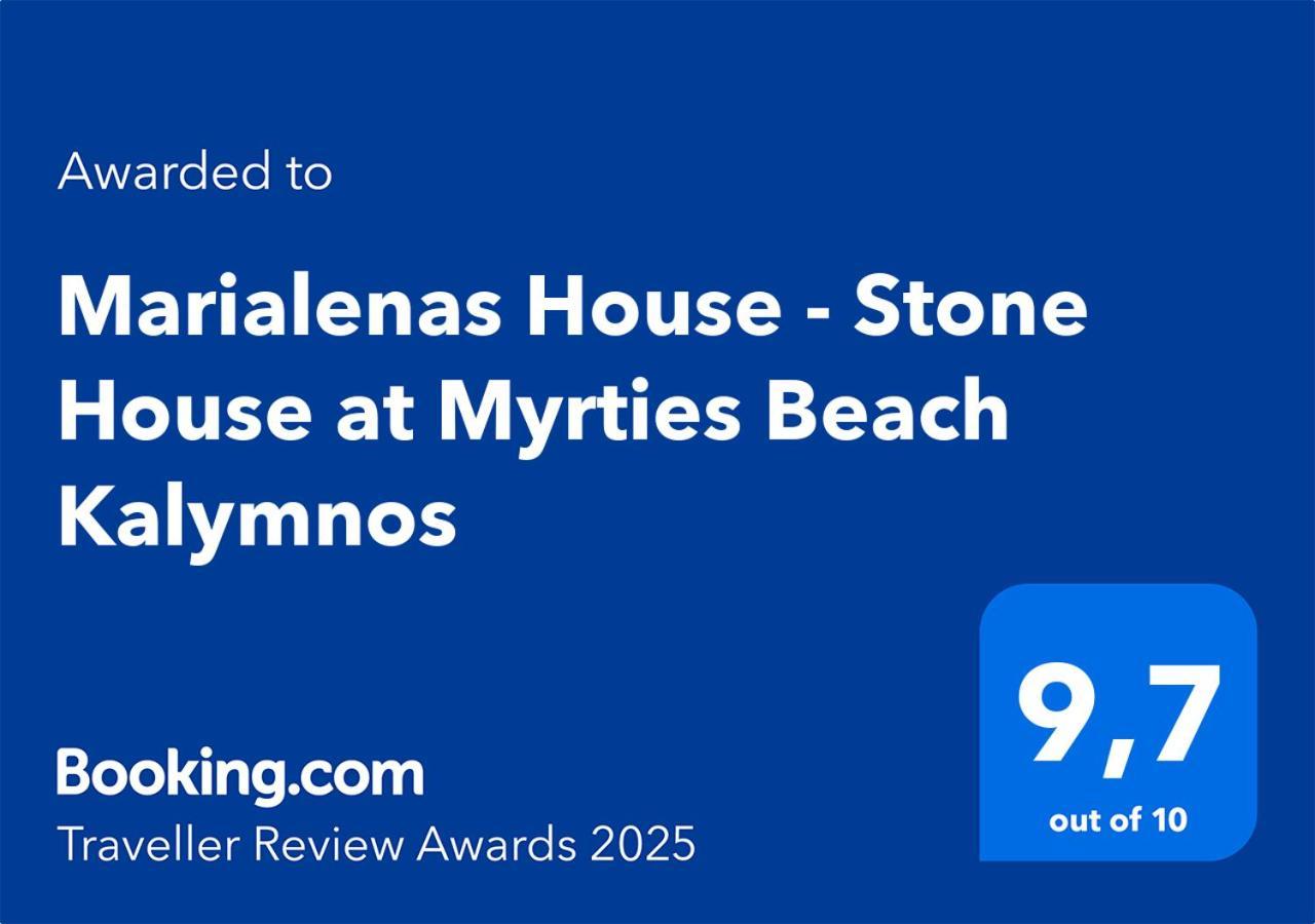 Marialenas House - Stone House At Myrties Beach Kalymnos 외부 사진